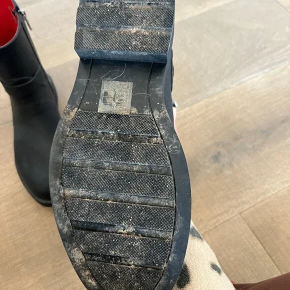 Rag and Bone Black Moto Rain Boots 39 / 8.5 - Picture 9 of 12